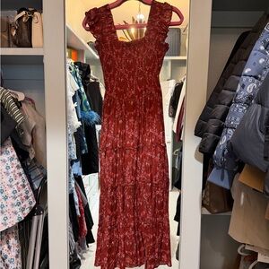 Hill House Red Floral Maxi Dress